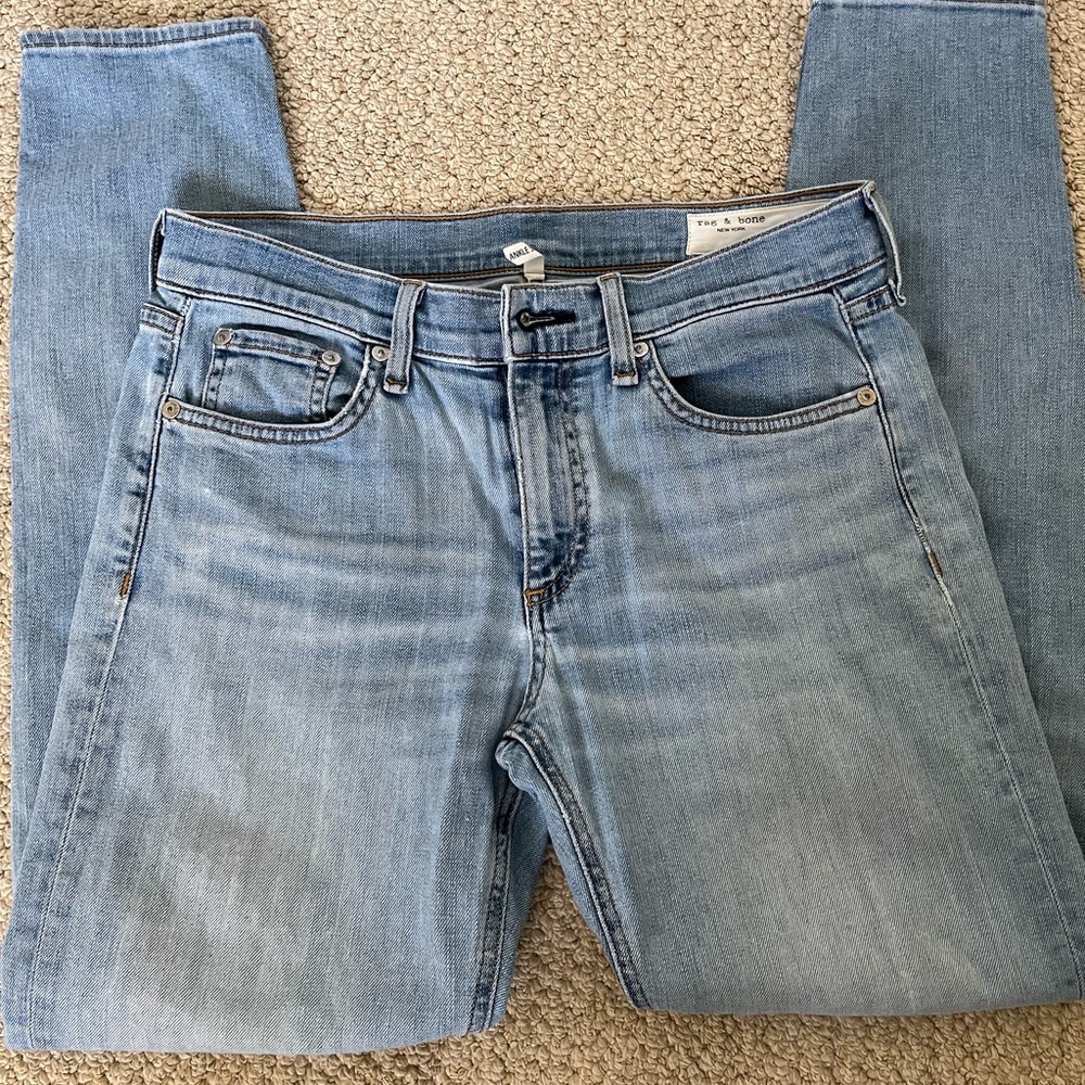 Rag & bone light blue ankle skinny jeans size 27